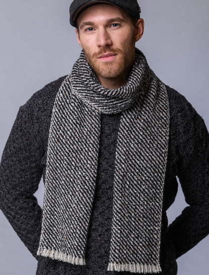 Atlantic Scarf - Charcoal &amp; Beige
