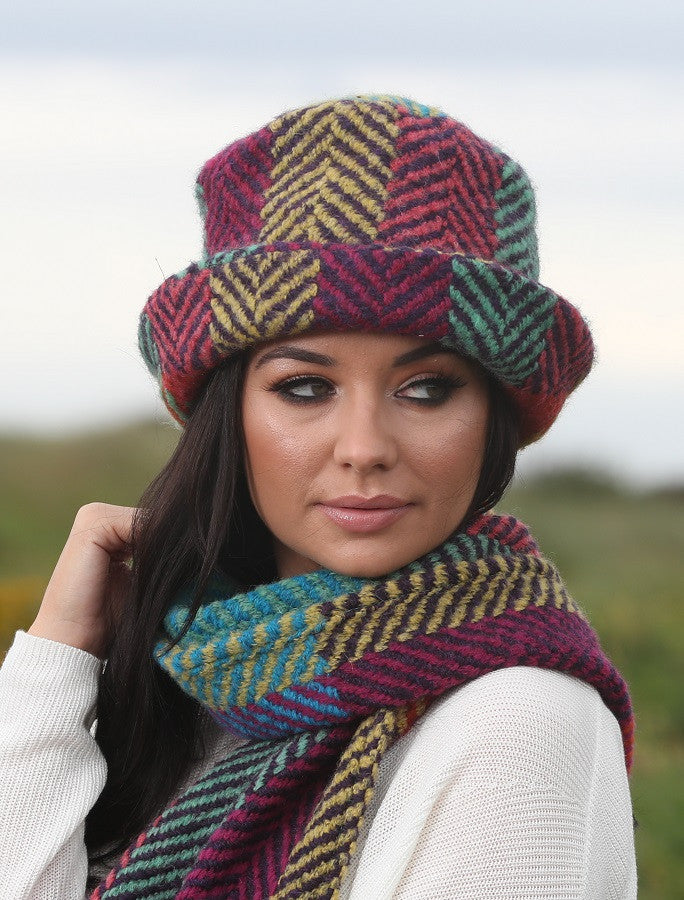 Wool Country Hat - Multi Light Green 