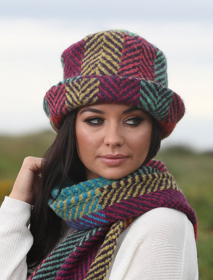 Wool Country Hat - Multi Light Green 