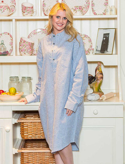 Ladies Cotton Flannel Nightshirt - Blarney Stone