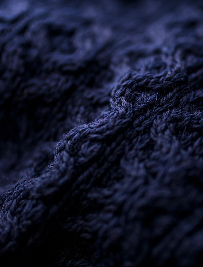 Large Collar Aran Coat 