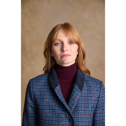 Niamh Tweed Blazer – Navy Hacking Check 