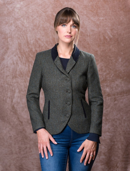Niamh Tweed Blazer - Green Fields 