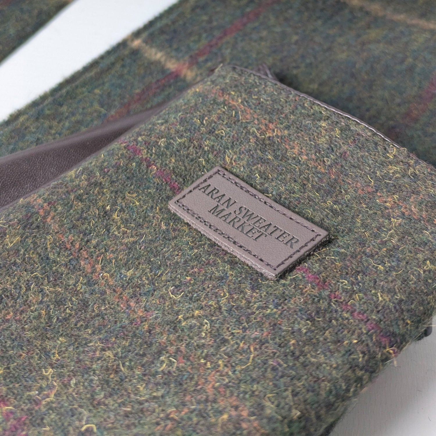 Mens Tweed Gloves - Green Box Check