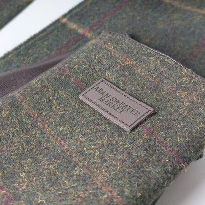 Mens Tweed Gloves - Green Box Check