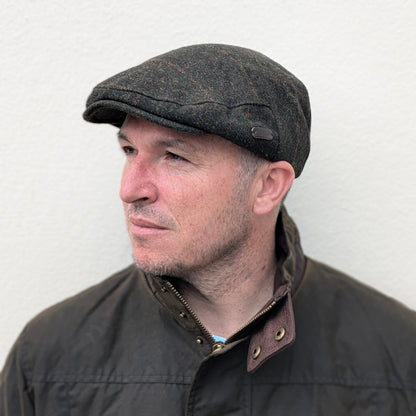 Classic Tweed Flat Cap Green Box Check