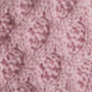 Cropped Wool Aran Cardigan - Pale Pink 