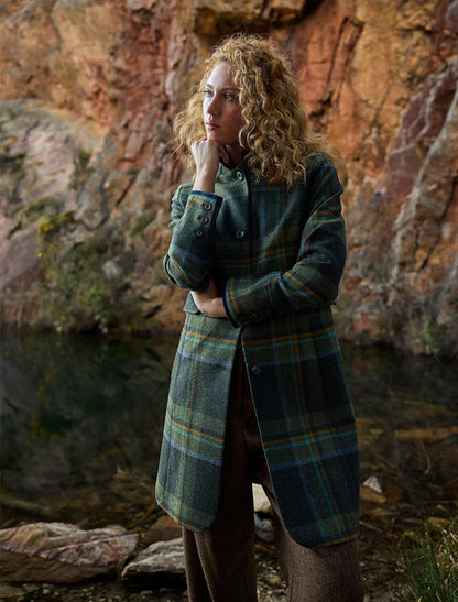 Pamela Tweed Coat - Sage &amp; Emerald