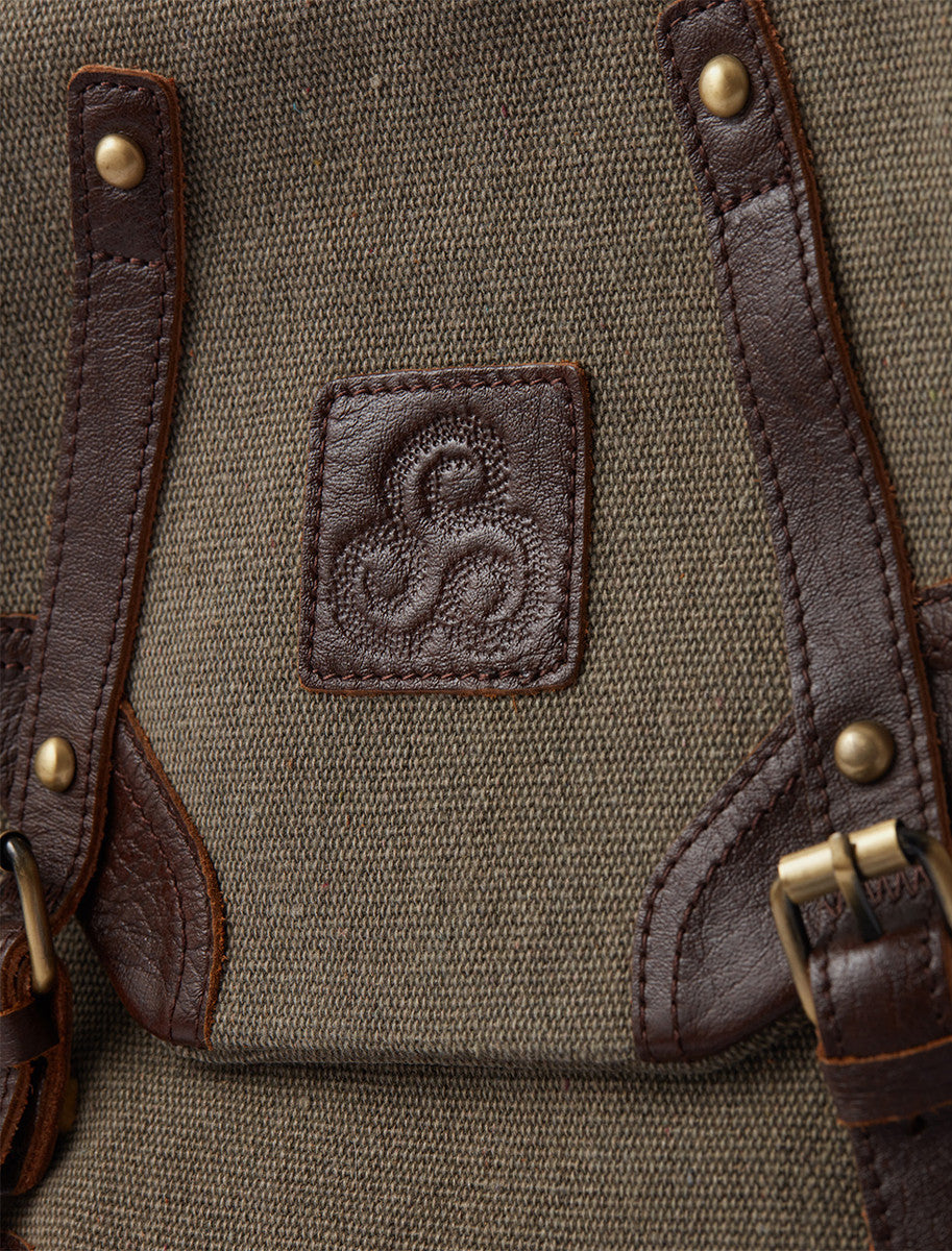 Traditional Tweed &amp; Leather Double Buckle Bag