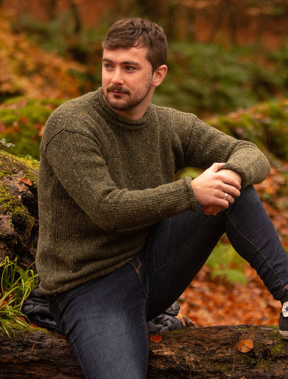 Gents Roll Neck Sweater - Sage Green 