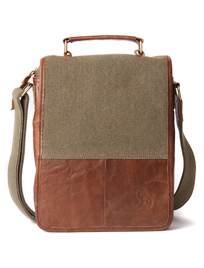 Traditional Tweed &amp; Leather Bag with Handle