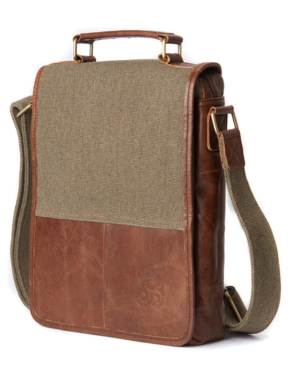 Traditional Tweed &amp; Leather Bag with Handle