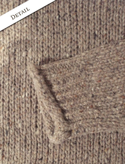 Roll Neck Sweater - Fisherman Sweater - Silver 