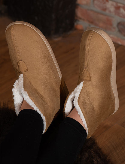Irish Suede Adult Slippers - Warm Toast 
