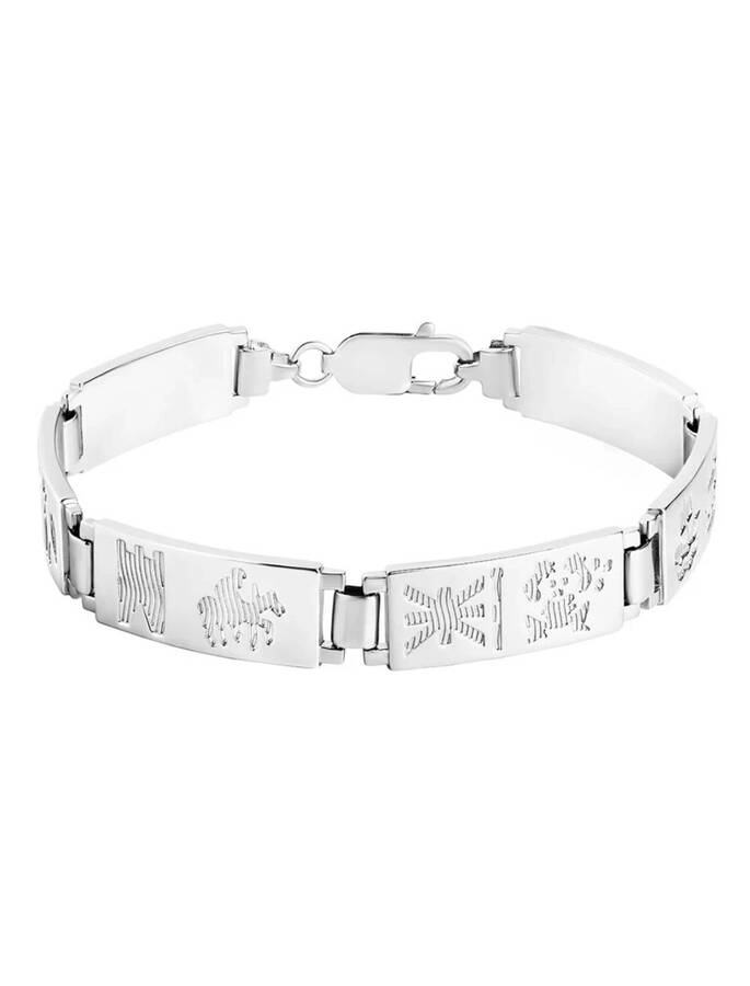 Silver History Of Ireland Six Link Bracelet