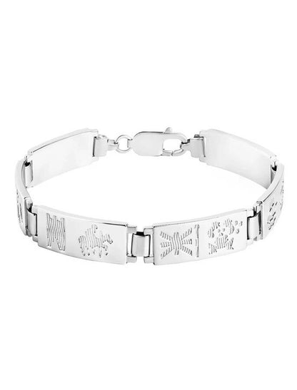 Silver History Of Ireland Six Link Bracelet
