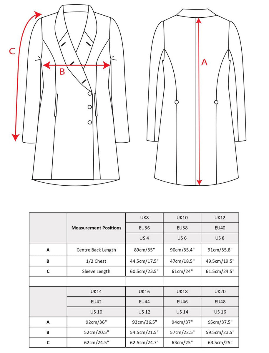 Robin Tweed Coat - Denim Herringbone 