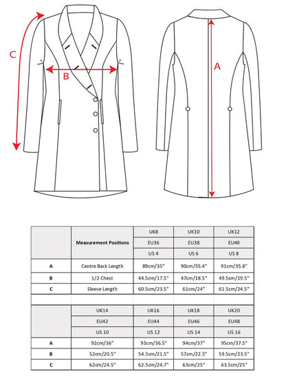 Robin Tweed Coat - Denim Herringbone 