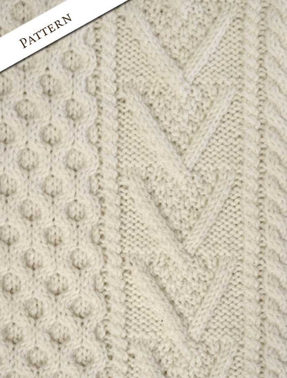 Womens Hand-knit Chevron Stitch Sweater