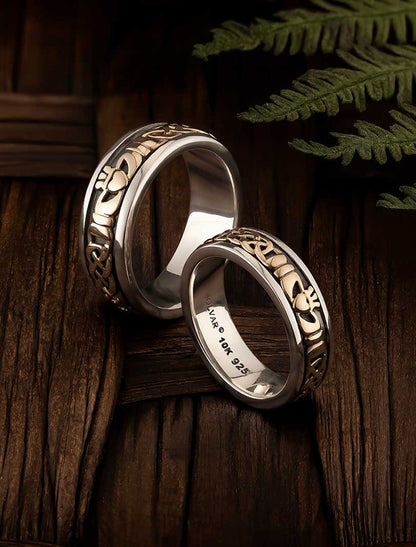 Gold &amp; Silver Gents Claddagh Band