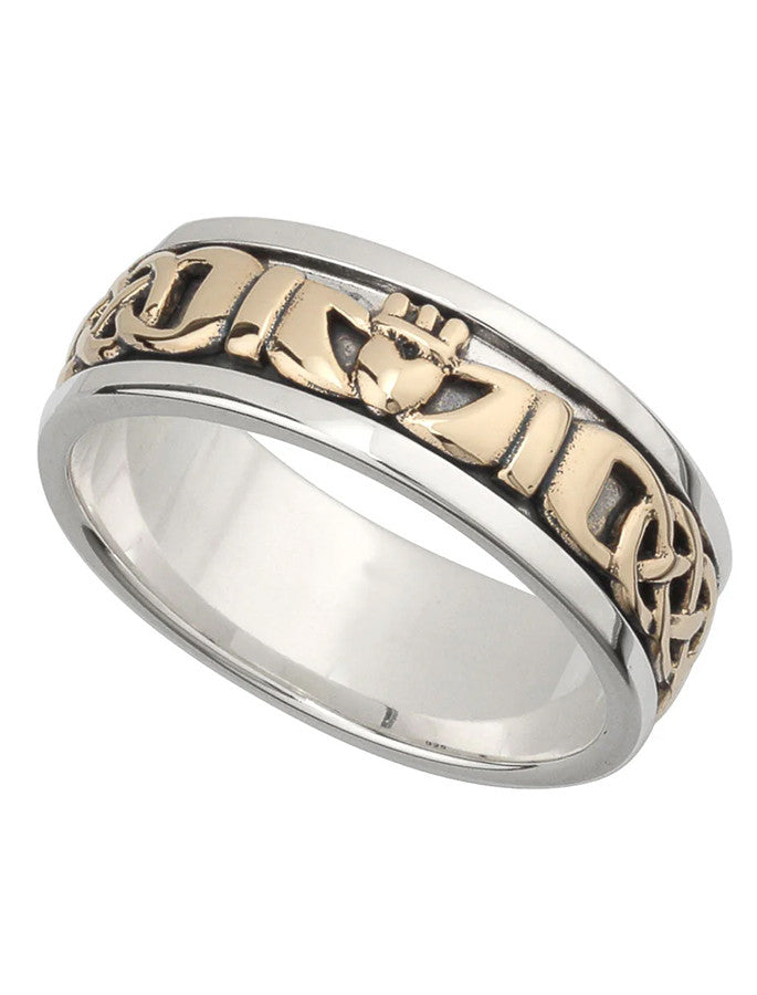 Gold &amp; Silver Gents Claddagh Band