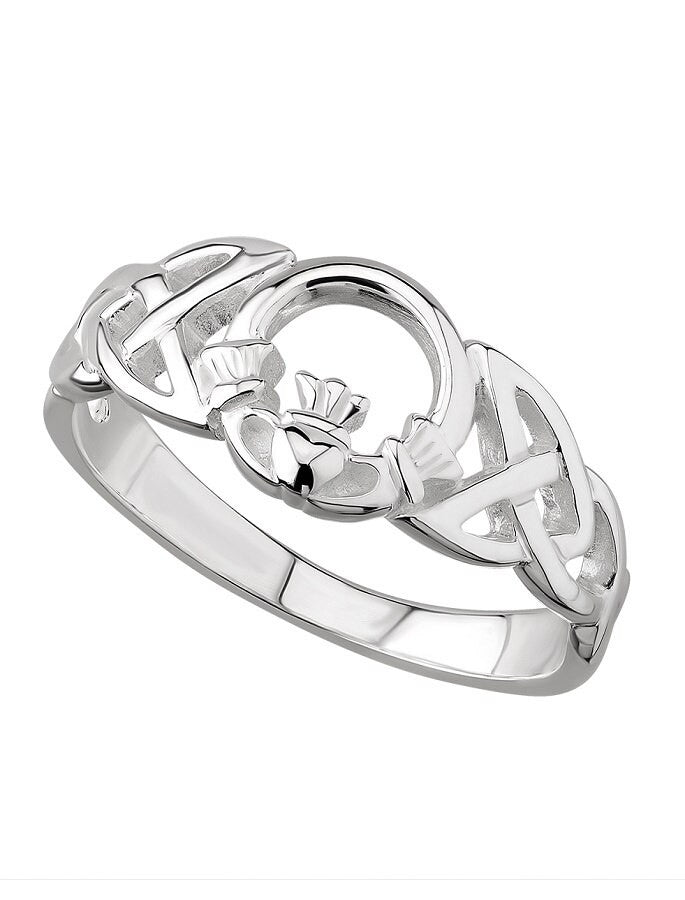 Silver Celtic Claddagh Ring 