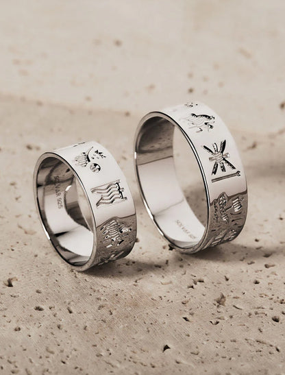 Sterling Silver History of Ireland Ring