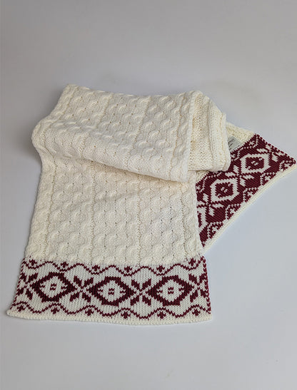 Aran Christmas Scarf