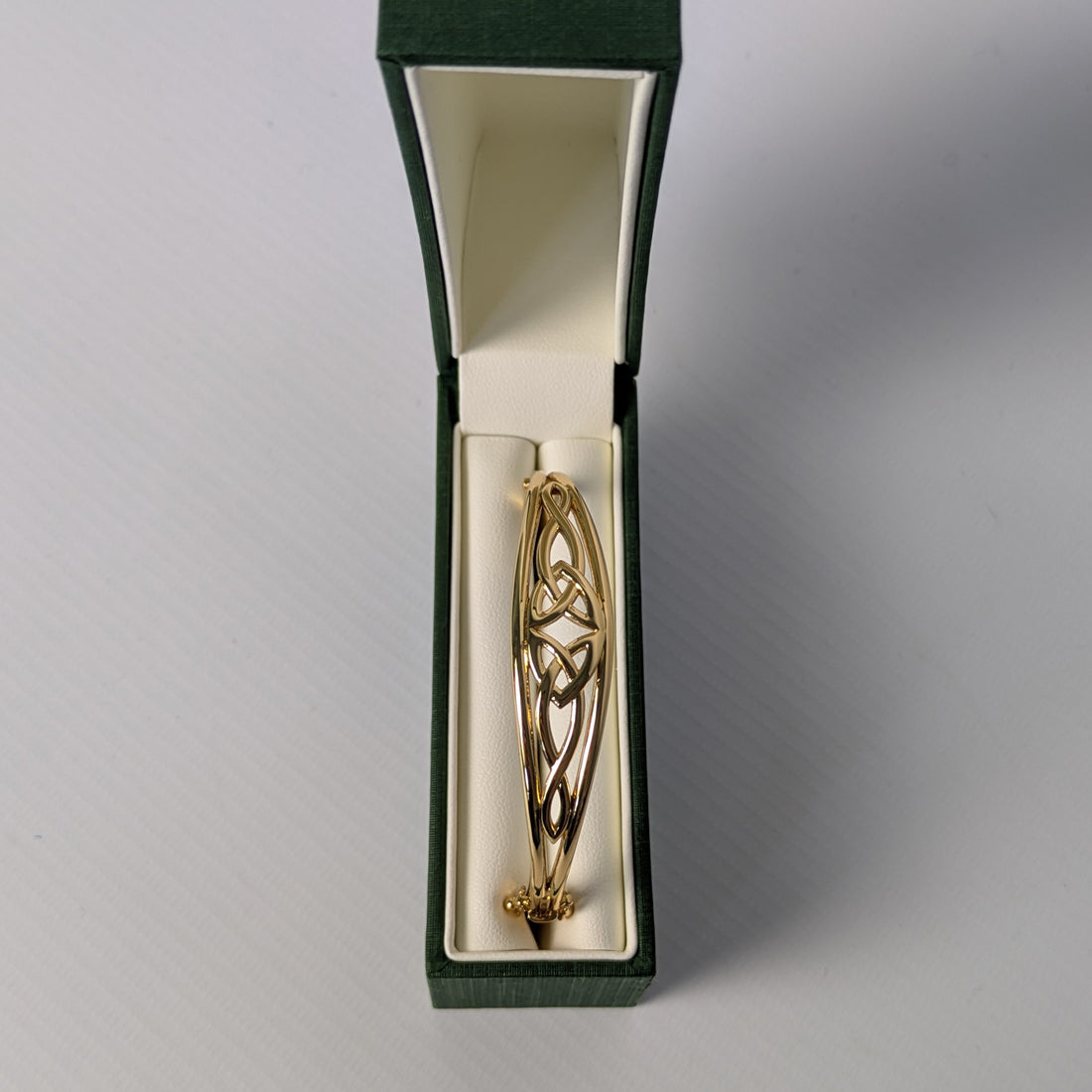 Gold Plated Trinity Knot Bangle