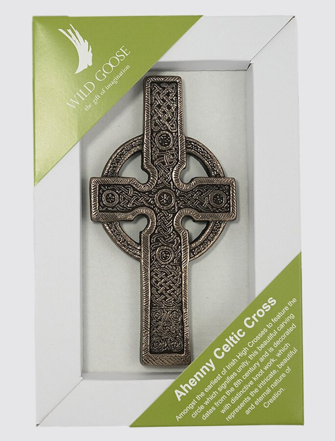 Irish Bronze Ahenny Celtic Cross