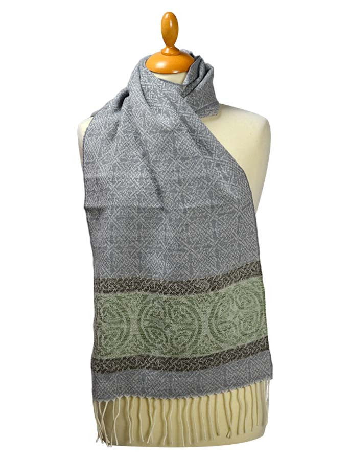 Celtic Border Pattern Scarf - Alpine 