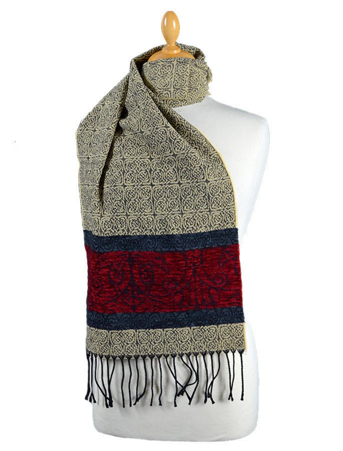 Celtic Birds Pattern Scarf - Honey 