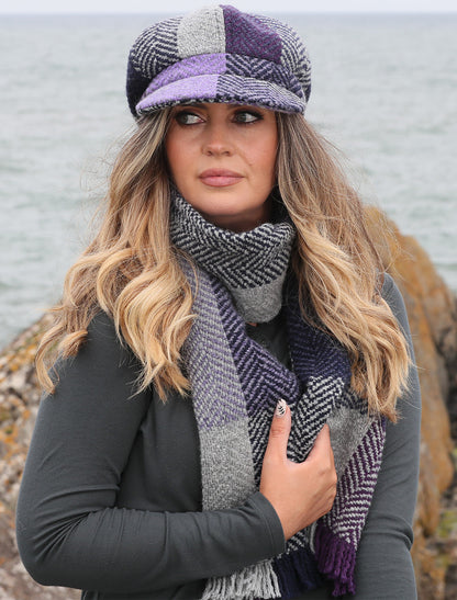Wool Donegal Scarf - Lavender 
