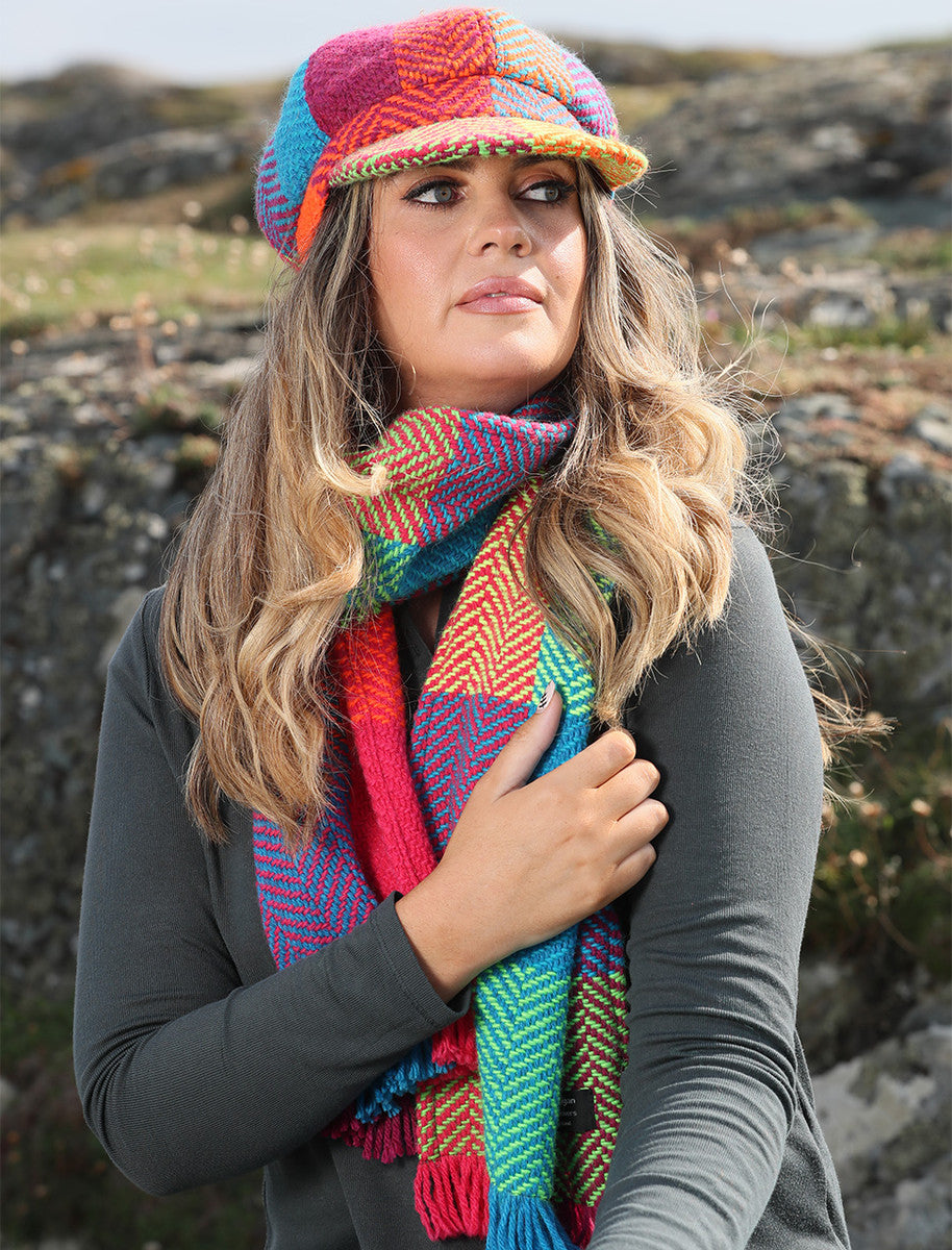 Wool Donegal Scarf - Sunshine 
