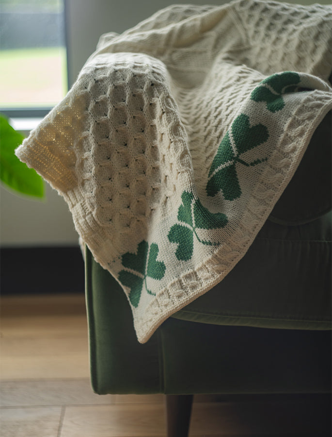 Large Merino Shamrock Throw