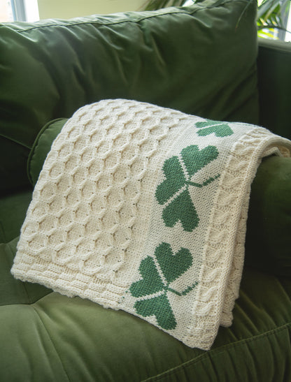 Large Merino Shamrock Throw