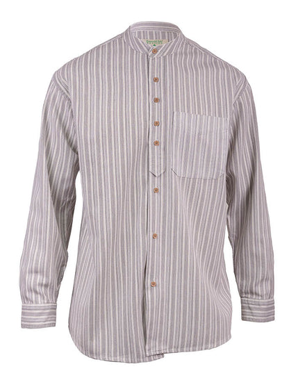  Grandfather Shirt - Grey Stripe