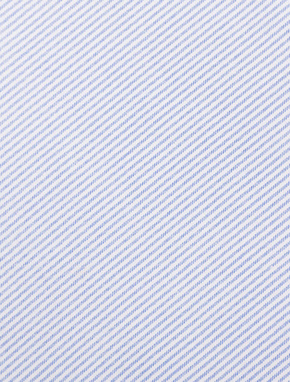 Heavyweight Grandfather Shirt - Blue Pin Stripe
