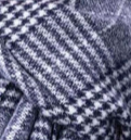 Lambswool Heritage Scarf - Navy/White 