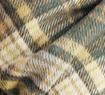 Narrow Lambswool Checked Scarf - Yellow &amp; Green 