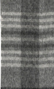 Narrow Lambswool Checked Scarf - Grey, Charcoal &amp; Silver Plaid 