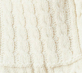 Aran Shawl Wrap with Pockets – White 