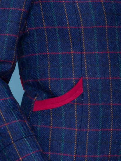 Sinead Tweed Coat - Primary Navy 