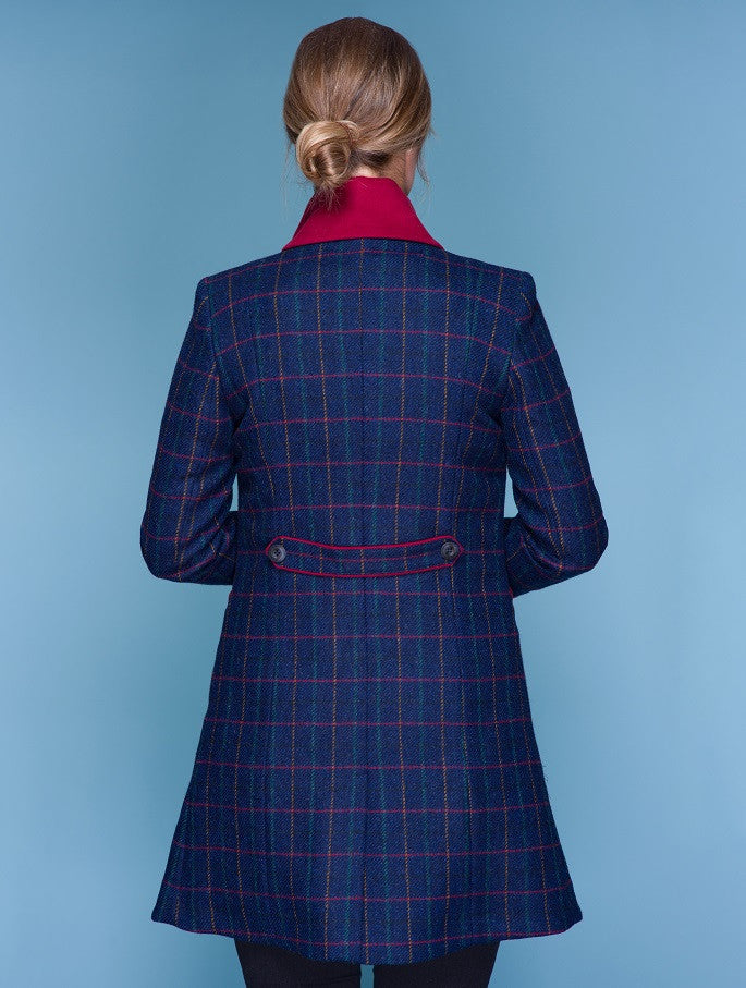 Sinead Tweed Coat - Primary Navy 