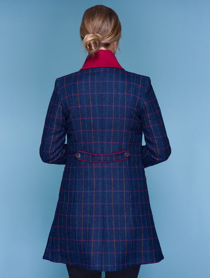 Sinead Tweed Coat - Primary Navy 