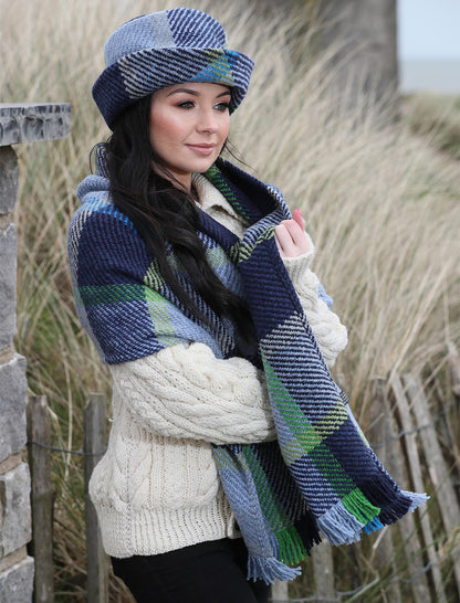 Wool Country Stole - Galway Blue 