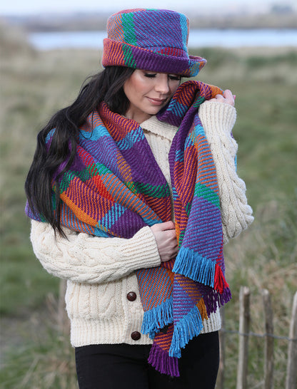 Wool Country Stole - Galway Red 