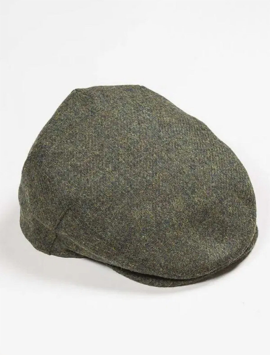 Irish Tweed Flat Cap - Dark Green 