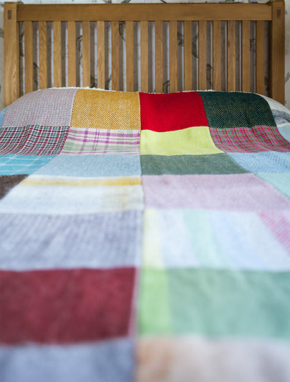 Multi-Panel Lifestyle Patchwork Throw - Bright 