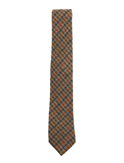 Tweed Neck Tie - Petrol Rust 
